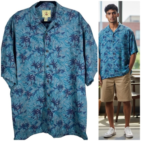 Joe Marlin Other - Vintage Joe Marlin Hawaiian Men's Button Down Short Sleeve Shirt